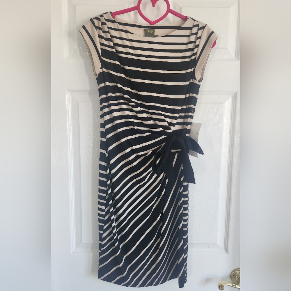 Striped Black and Cream Dress
